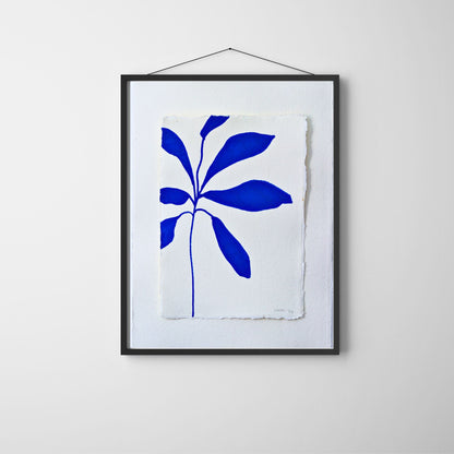 Blue Leaves II | Works on paper | A5 - Paper - Jasmyn Cheng Art