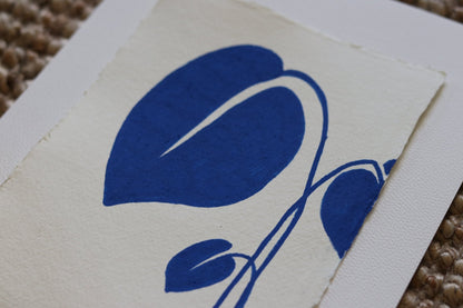 Blue Leaves III | Works on paper | A5 - Paper - Jasmyn Cheng Art