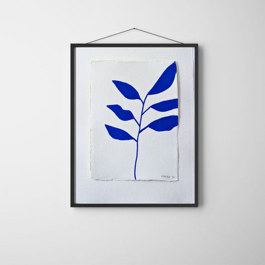 Blue Leaves | Works on paper | A5 - Paper - Jasmyn Cheng Art