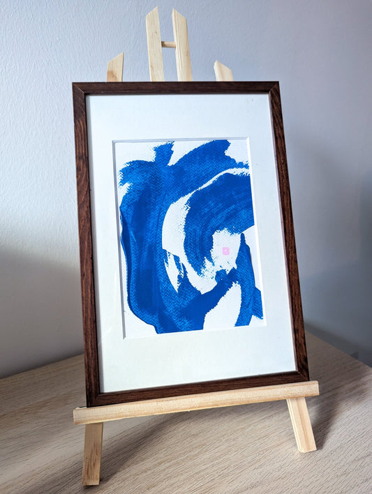 Blue Skies | Works on paper | A5 | Framed - Paper - Jasmyn Cheng Art