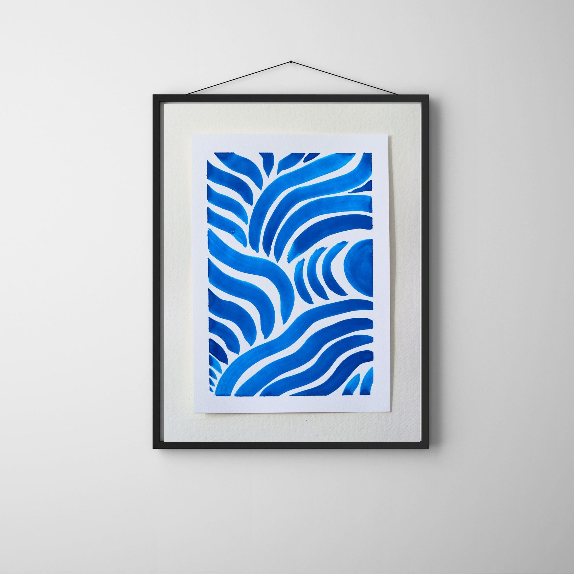 Blue Waves | Works on paper | A5 - Paper - Jasmyn Cheng Art