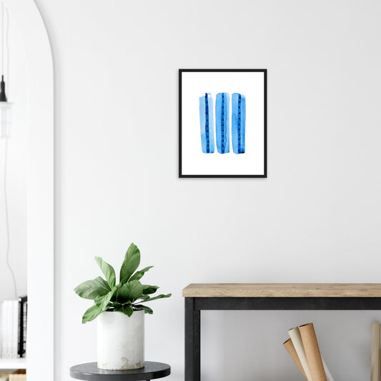Blue Toned Print | Framed | Ready to hang - Print Material - Jasmyn Cheng Art